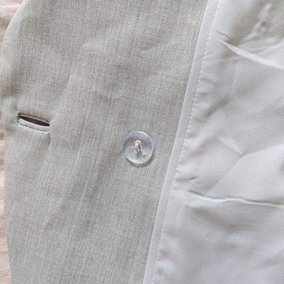 Ecru Sz 4 Small Gray Women's Blazer Single Breasted Button Notched Lined Pocket - Picture 8 of 8